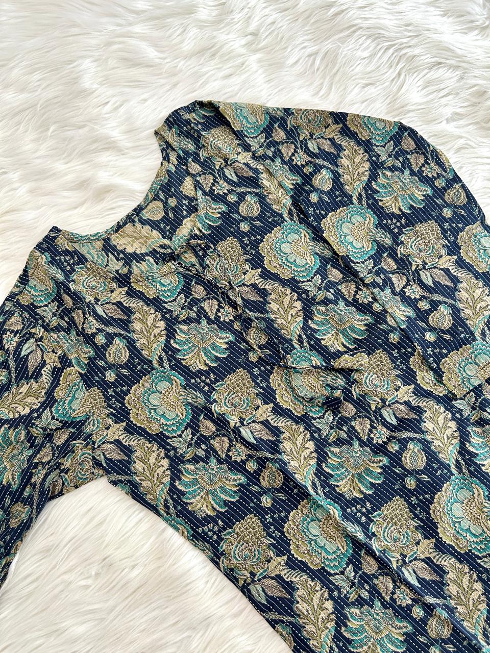 TWILIGHT BLUE SHORT KURTI