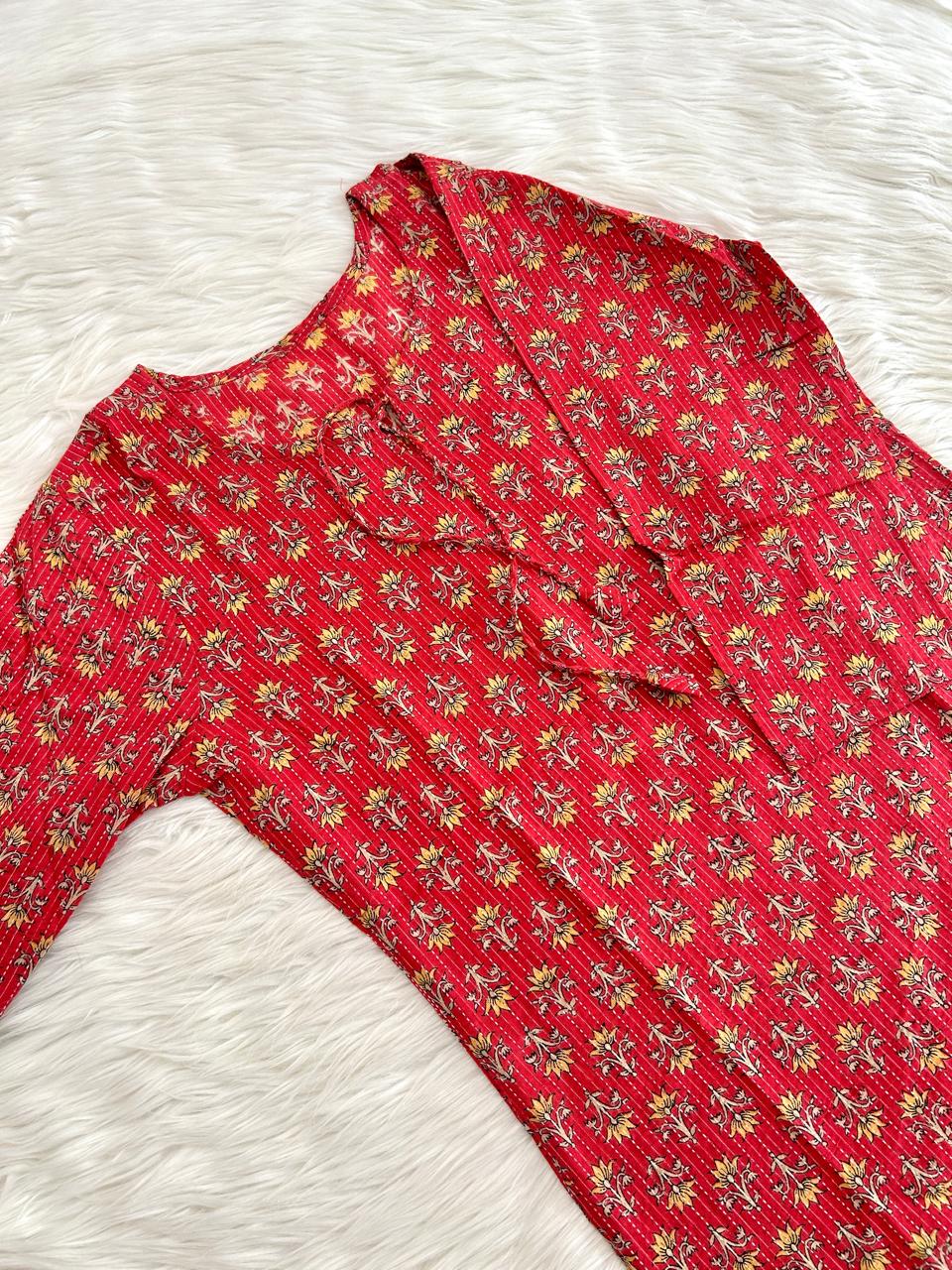 TANGERINE TWIST SHORT KURTI