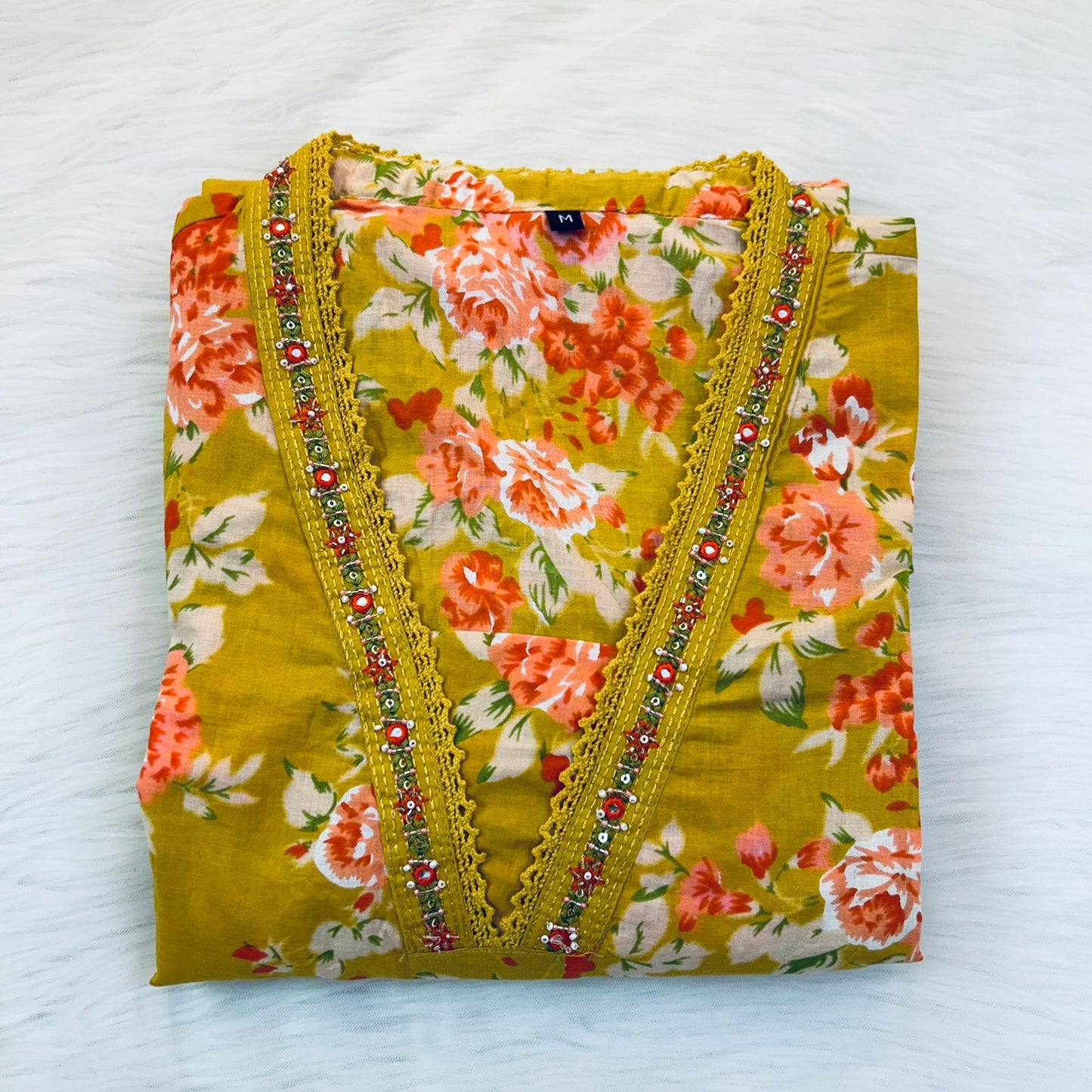 NOOR MUSTARD A-LINE SUIT SETS