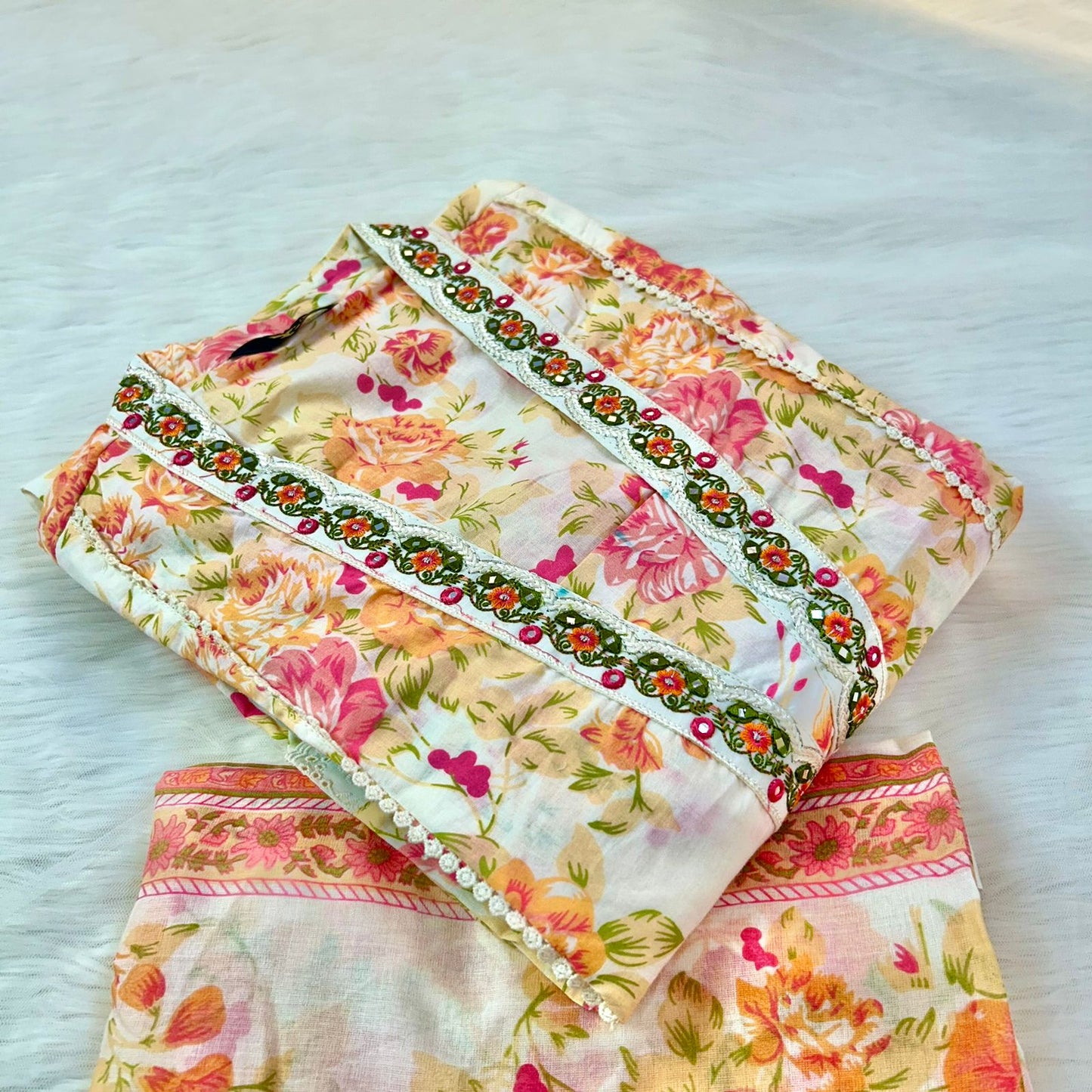 KHUSH OFF WHITE A-LINE SUIT SET