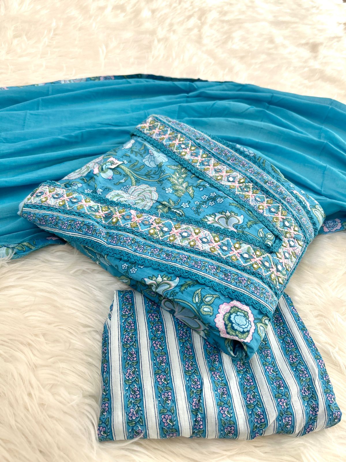 BURST OF BLUE SUIT SETS
