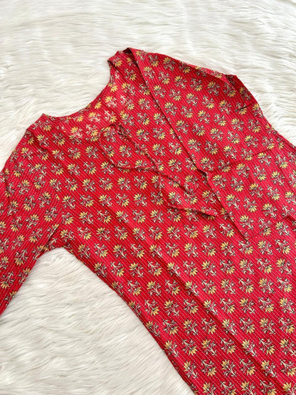 TANGERINE TWIST SHORT KURTI