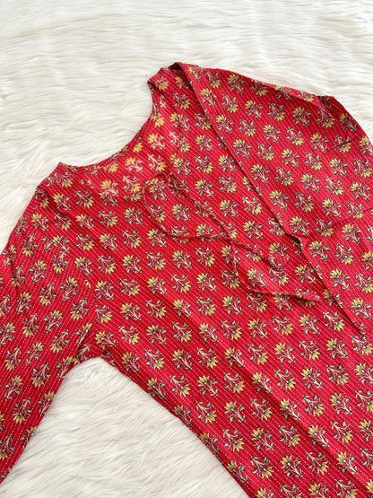 TANGERINE TWIST SHORT KURTI