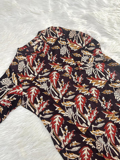 CINNAMON GLOW PRINCESS-LINE KURTI