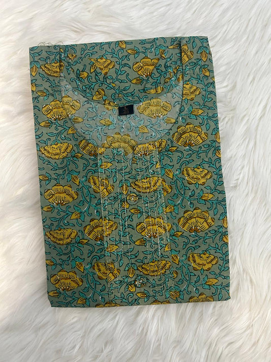 FARSHA GREEN KURTI