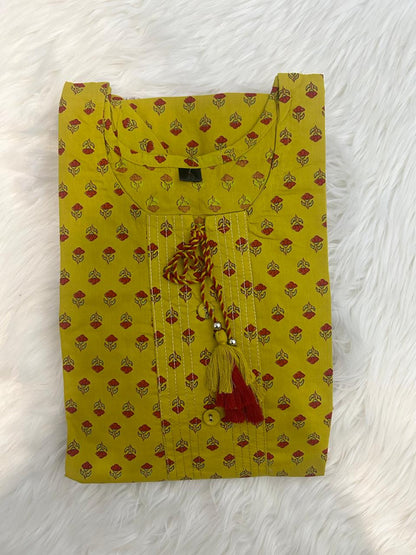 AMBAR YELLOW KURTI