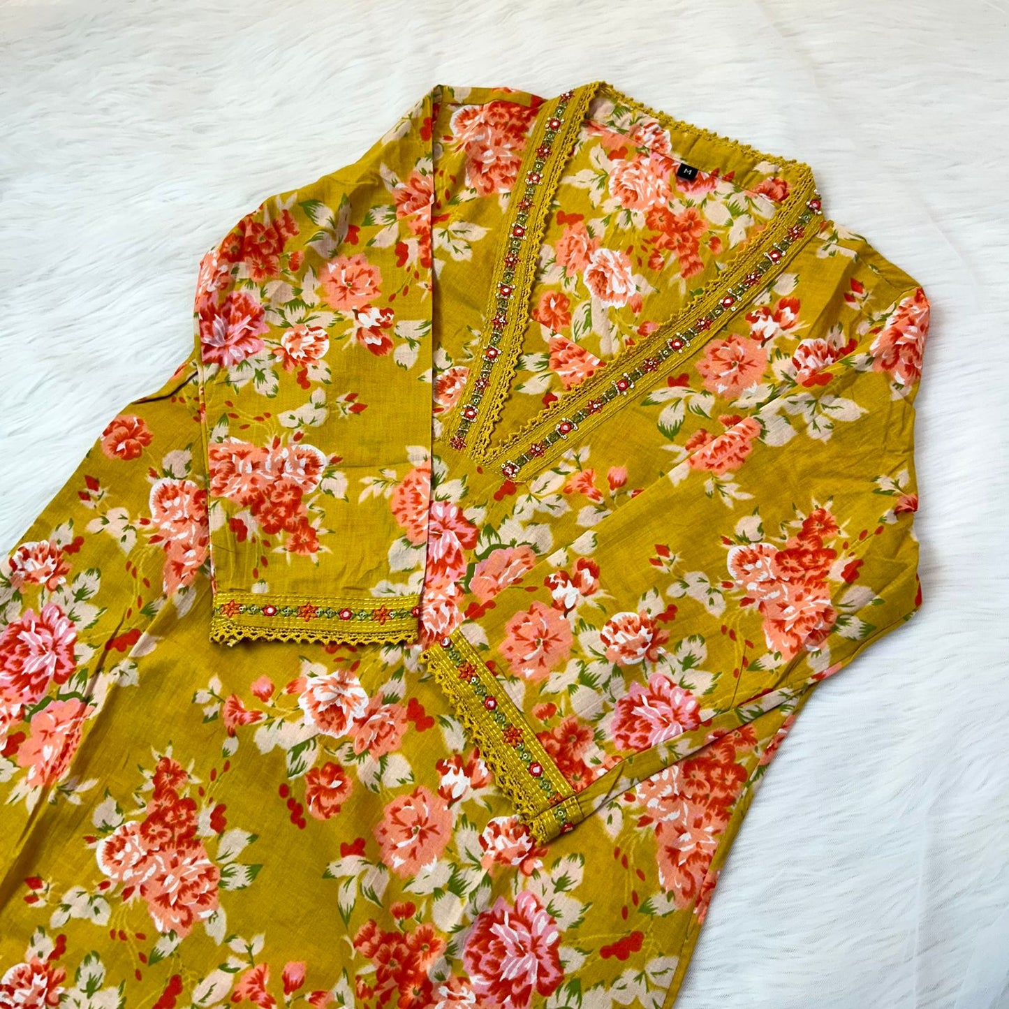 NOOR MUSTARD A-LINE SUIT SETS