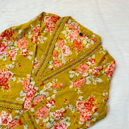 NOOR MUSTARD A-LINE SUIT SETS