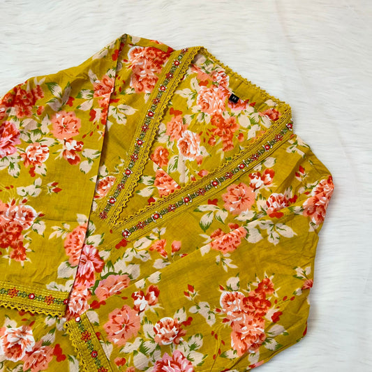 NOOR MUSTARD A-LINE SUIT SETS