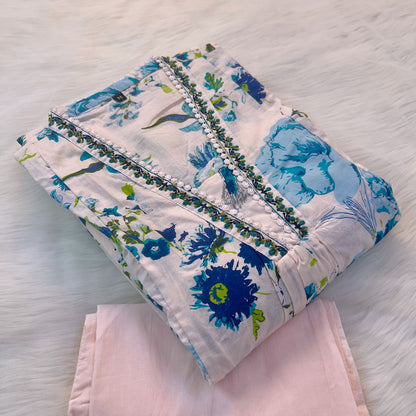 NOOR PASTEL PINK A-LINE SUIT SET