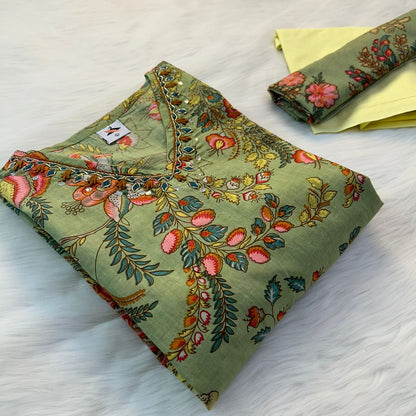 MEHR OLIVE SUIT SET