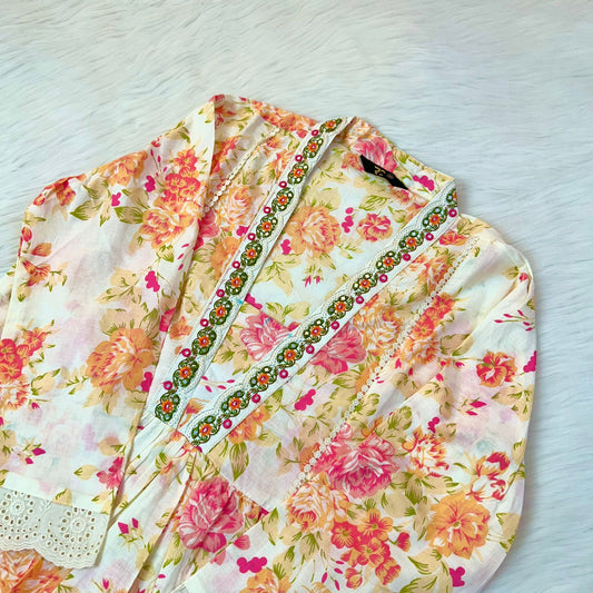 KHUSH OFF WHITE A-LINE SUIT SET