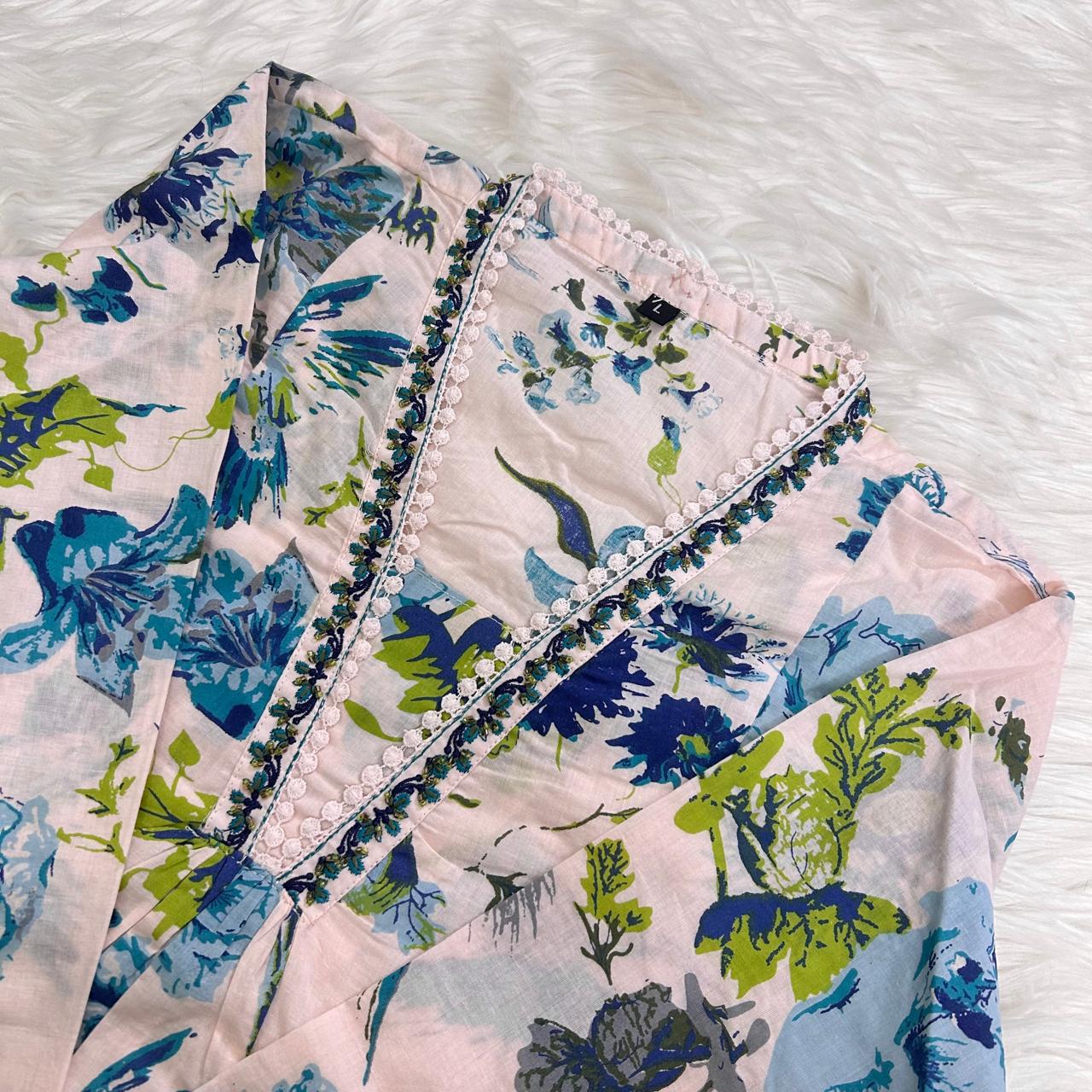 NOOR PASTEL PINK A-LINE SUIT SET