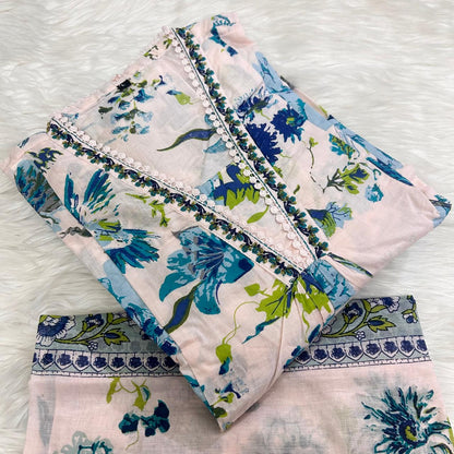 NOOR PASTEL PINK A-LINE SUIT SET