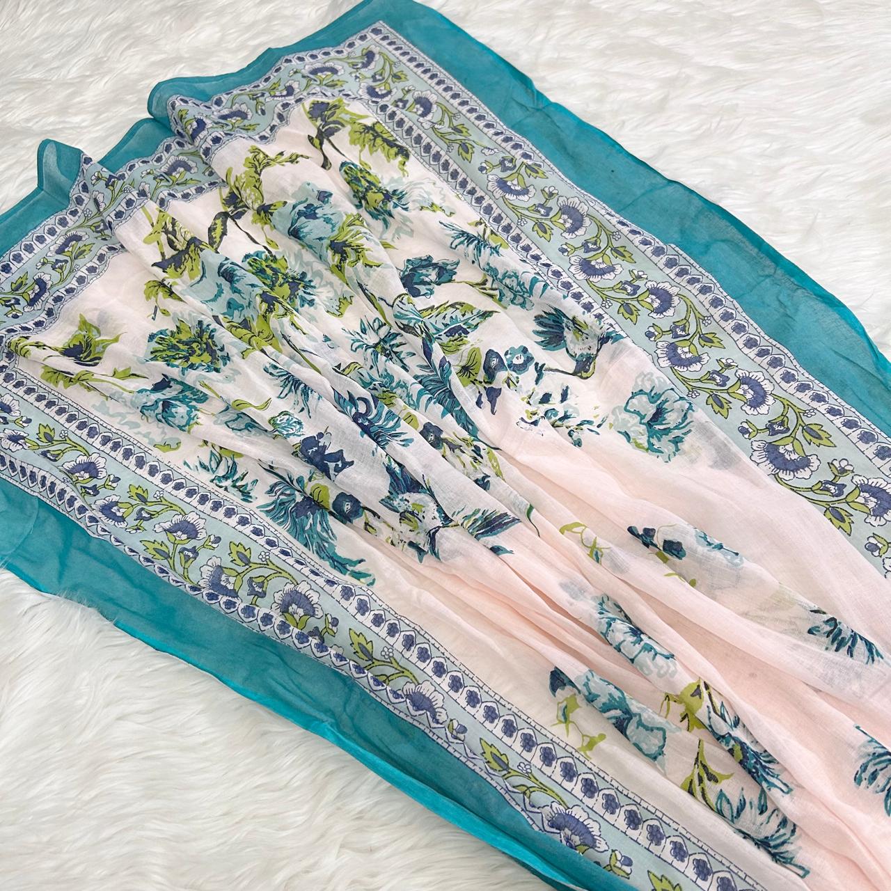 NOOR PASTEL PINK A-LINE SUIT SET