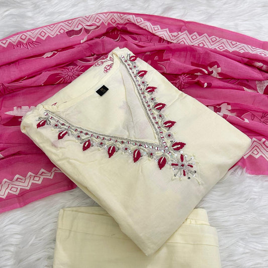 FIZA WHITE SUIT SET