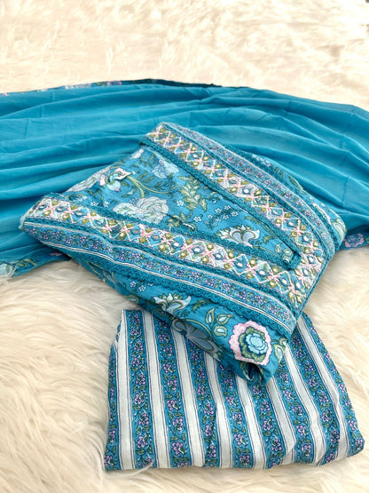 BURST OF BLUE SUIT SETS