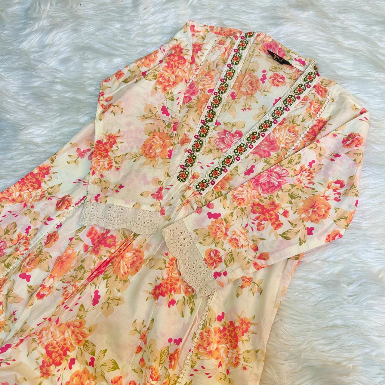 KHUSH OFF WHITE A-LINE SUIT SET