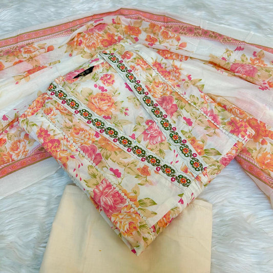 KHUSH OFF WHITE A-LINE SUIT SET