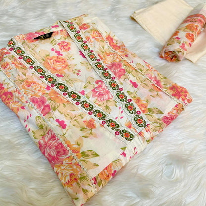 KHUSH OFF WHITE A-LINE SUIT SET