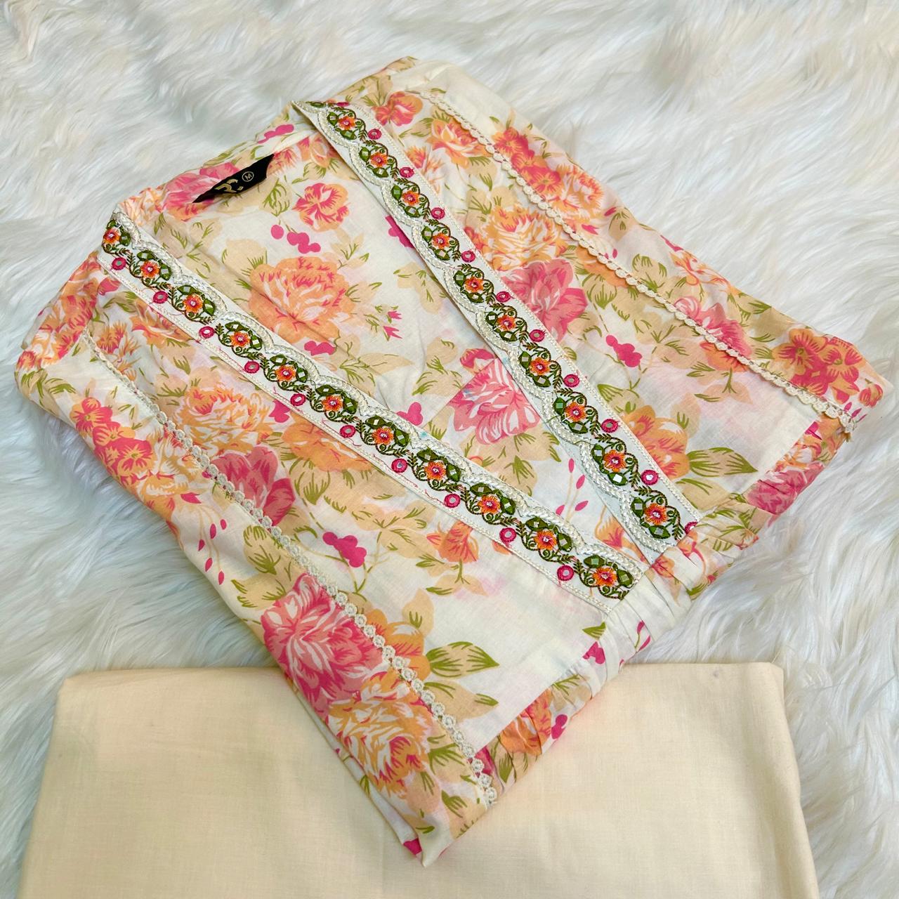 KHUSH OFF WHITE A-LINE SUIT SET