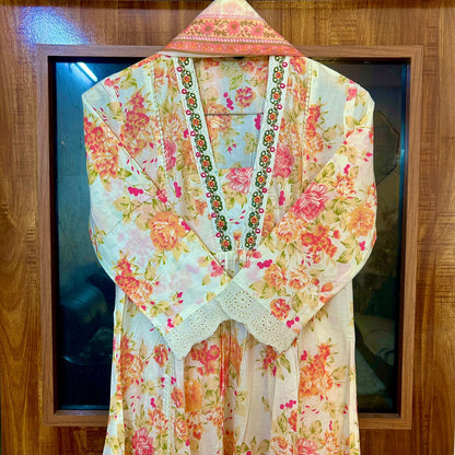 KHUSH OFF WHITE A-LINE SUIT SET