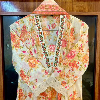 KHUSH OFF WHITE A-LINE SUIT SET