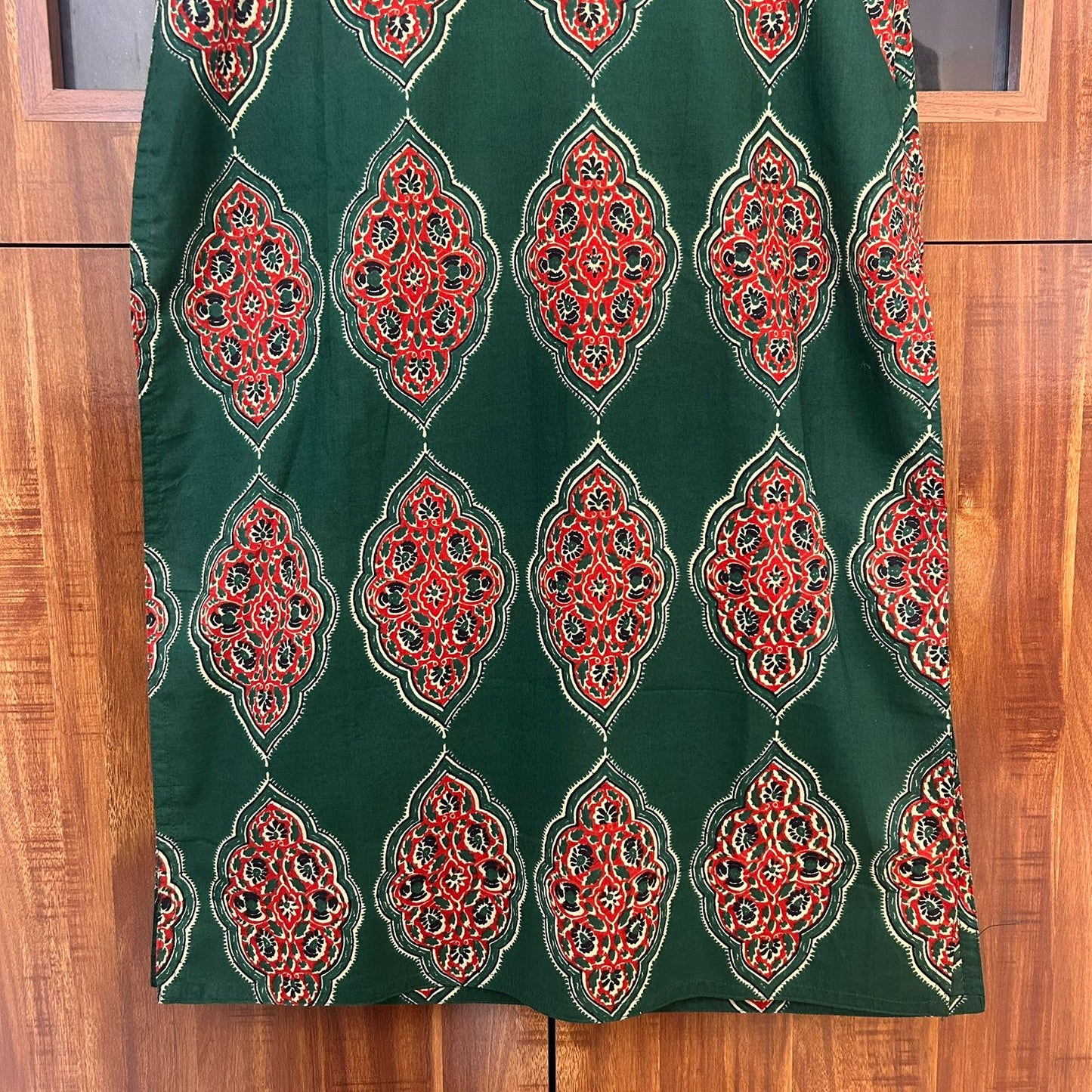 AJRAKH GREEN SUIT SET